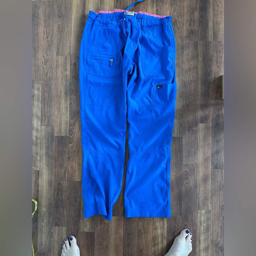 Koi lite - bright blue women’s scrub pants - medium petite